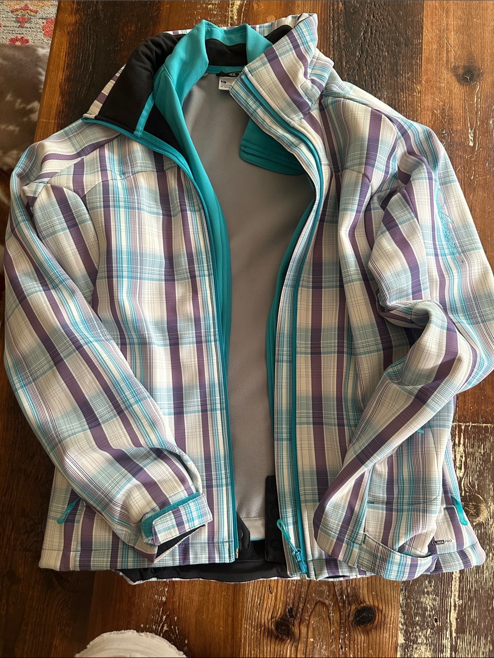 Salomon Jacket in Teal, Gray & Black